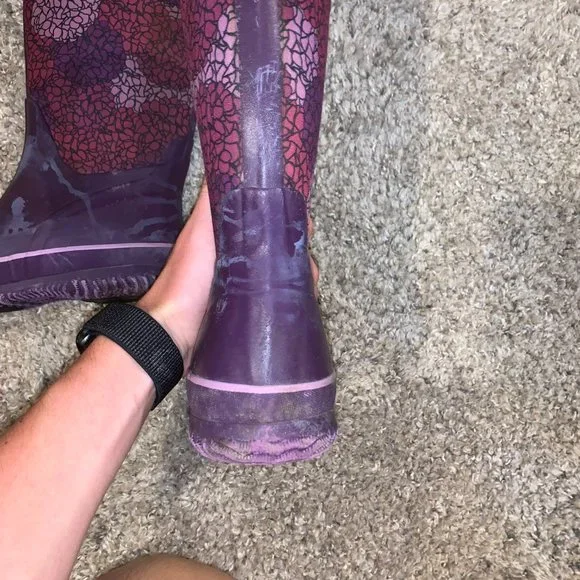 All Weather Purple Boots Women's Size 6 - Picture 4 of 6
